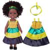 Toddler Toys for Imaginative Play 14 Inch Black Doll with Afro Hair, Soft Vinyl Posable African American Dolls Curly Hair Kids, Dress Up Fashion