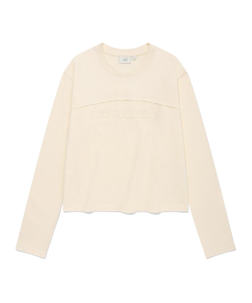 COVERNAT WOMAN Cooper Logo Slim Fit Long Sleeve Ivory