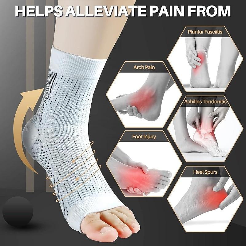 1Pairs Neuropathy Socks for Women/Men Ankle Brace Socks/Tendonitis Compression Socks For Pain Relief Plantar for Ankle Swelling