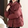 Зимняя мода Женская пуховая хлопковая куртка Короткая Свободная с капюшоном Толстое Теплое пальто Корейский стиль Трендовый