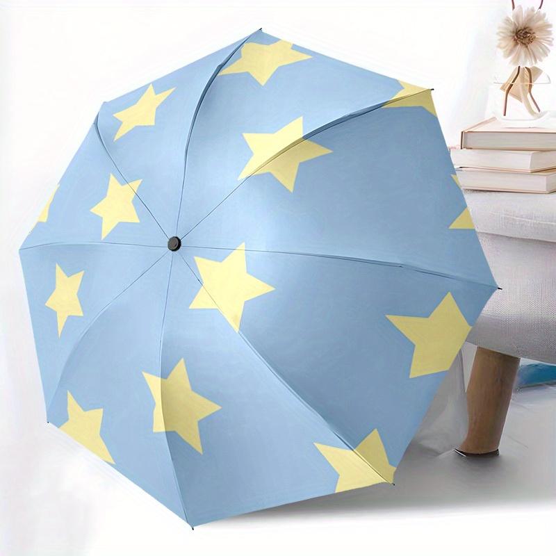 1pc Starry Sky Pattern Automatic Open/Close Umbrella, Portable Folding umbrella for Everyday Use yy250826088