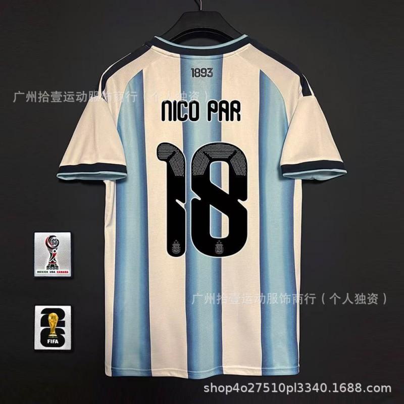 2026 Argentina Home Away Soccer Jersey Men Women Short Sleeve Football Shirt Messi 10 Alvarez 9