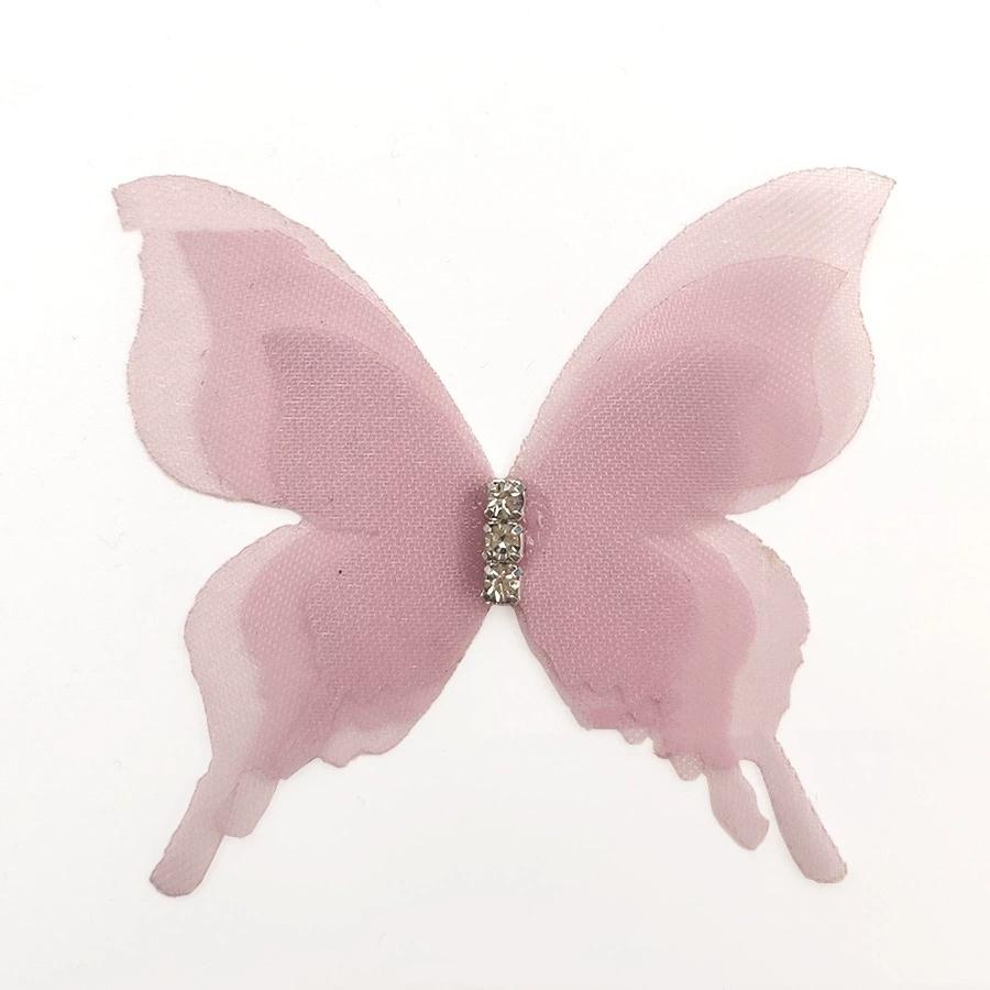 Набор из 10 градиентных 3D-бабочек из органзы со стразами для поделок DIY