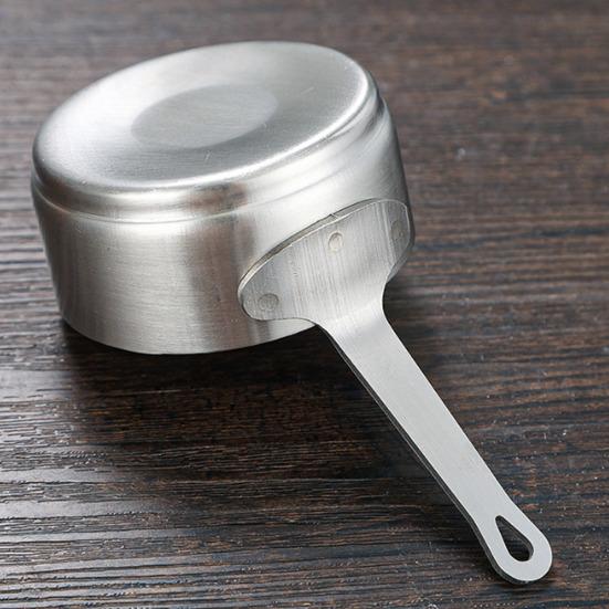 Stainless Steel Sauce Cup with Handle Reusable Metal Dipping Cups Small Condiment Server for Ketchup Appetizers Soy Sauce