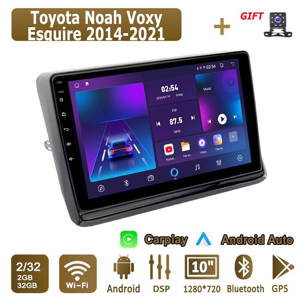 Android Carplay автомобильное радио для Toyota Noah Voxy Esquire 2014-2021 мультимедийный проигрыватель головное устройство стерео GPS навигация BT WIFI 4+64 ГБ