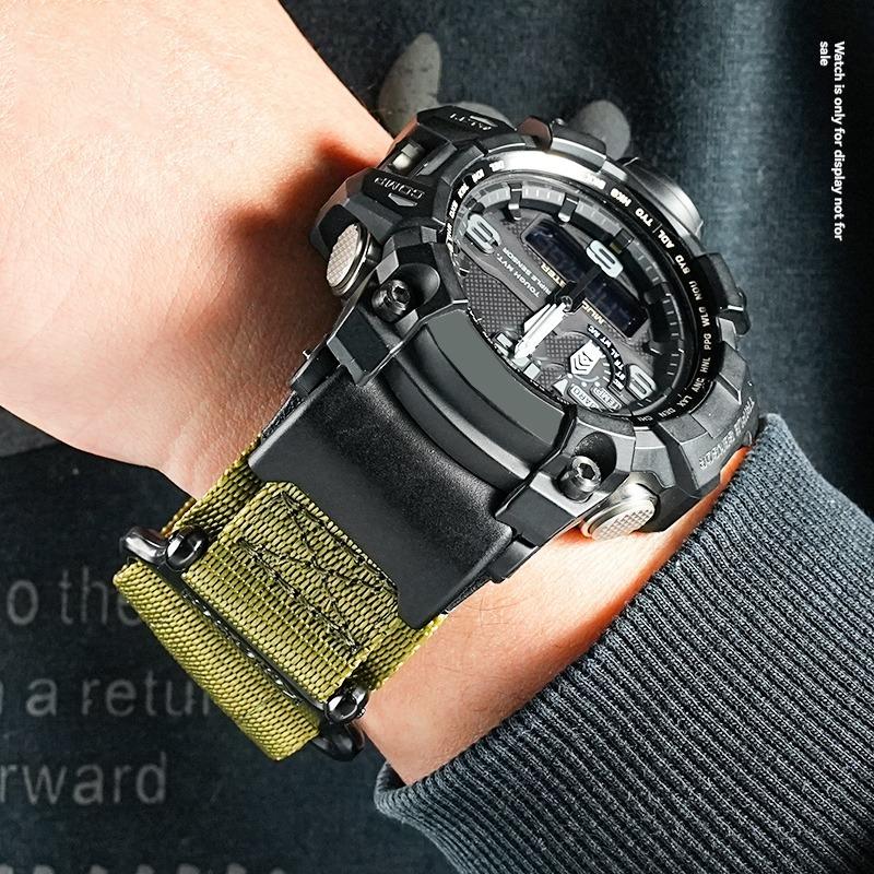 Для Casio G-SHOCK mudmaster GWG-1000/GB серии спортивный альпинизм нейлоновый холщовый ремешок для часов мужской аксессуар браслет