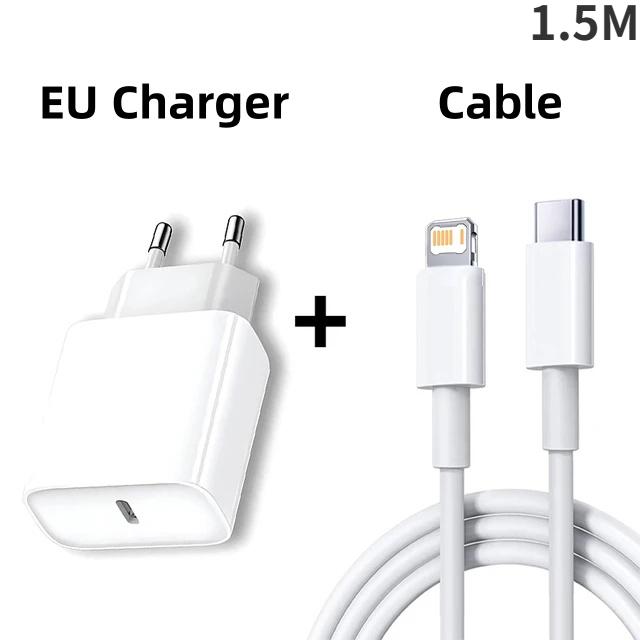 Быстрое зарядное устройство PD 20 Вт для iPhone 14, 13, 12, 11 Pro Max Mini 7, 8 Plus, XR, кабель типа C, шнур для быстрой зарядки, дата, аксессуары, аксессуары для телефонов