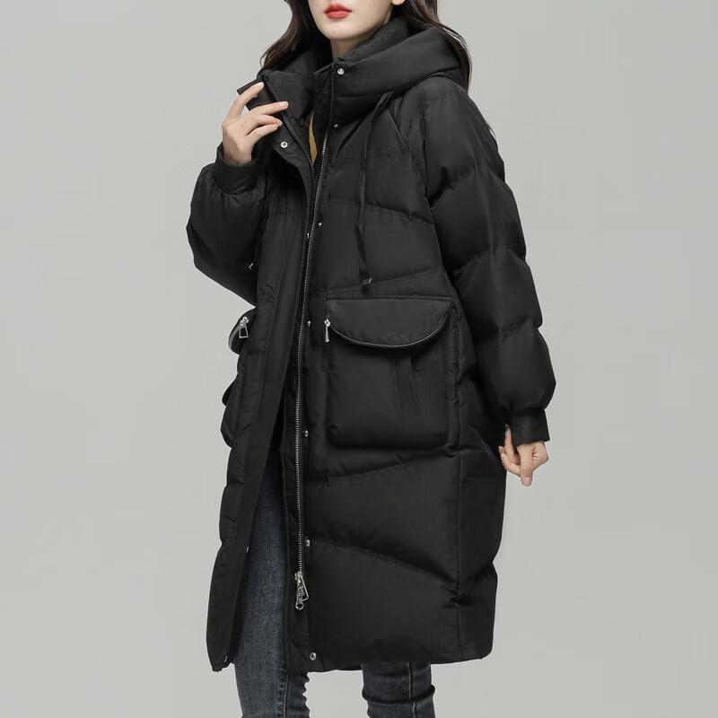 YAYA Women's 2025 Winter Mid-Length Down Jacket
