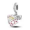 925 Sterling Silver Charms Beads Animal Hugging Pendant Dangle Fit Necklace Bracelet Gift Women Party 