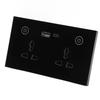 Smart Wall Outlet 2.4G WiFi Touch Light   Voice Control Smart Plug with USB and TYPE C   Port For   95‑250V