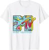 Классическая футболка с принтом логотипа MTV 80-х