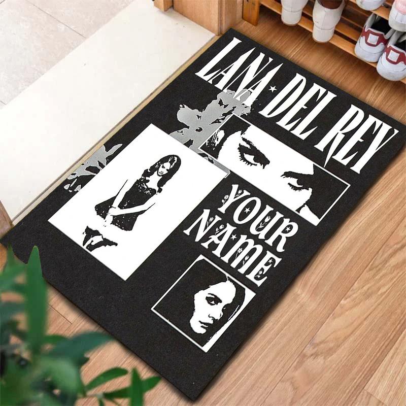 Lana Del Rey Fan Art Custom Name Carpet Rug For Living Room Bedroom Home Sofa Decoration Kids Play Nonslip Floor Mat