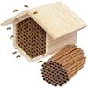50 Pieces Bee House Tubes Refill Paper Tube Liners Cardboard Bee Nesting Tubes Beehive House Garden Pollinator Gift