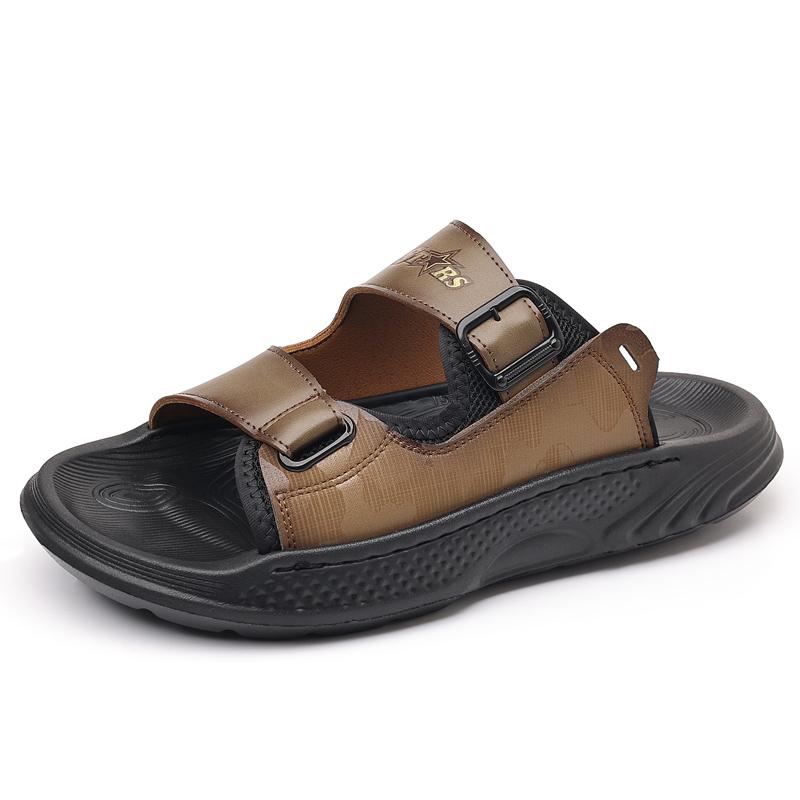 Мода Новый Тренд Мужская Пляжная Обувь Быстросохнущие Мужские Шлепанцы Летние Уличные Нескользящие Мужские Полушлепанцы Для Отдыха Прогулочные Сандалии Стильные Вьетнамки