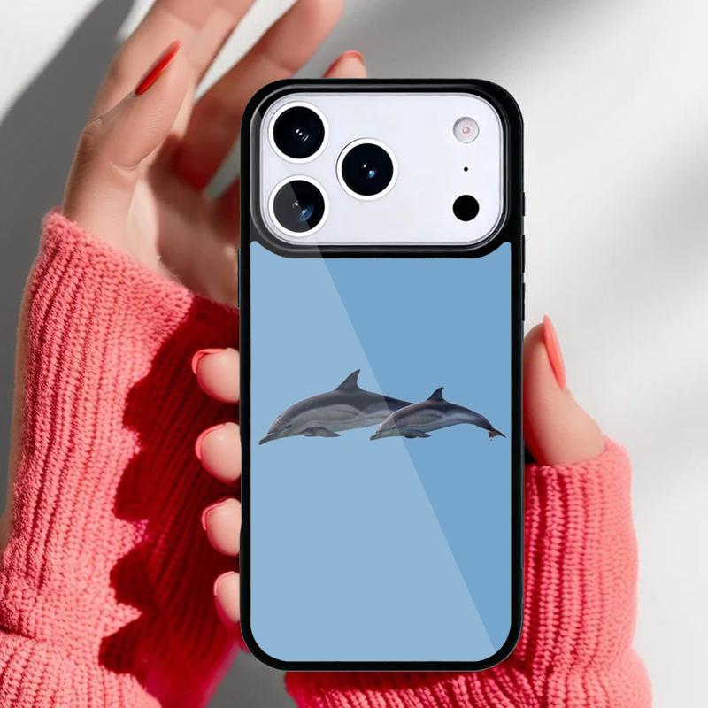 Милый Чехол для Телефона с Дельфином и Океаном для iPhone 17 16 15 14 13 Pro Max Задняя Крышка для 12 11 Pro Coque