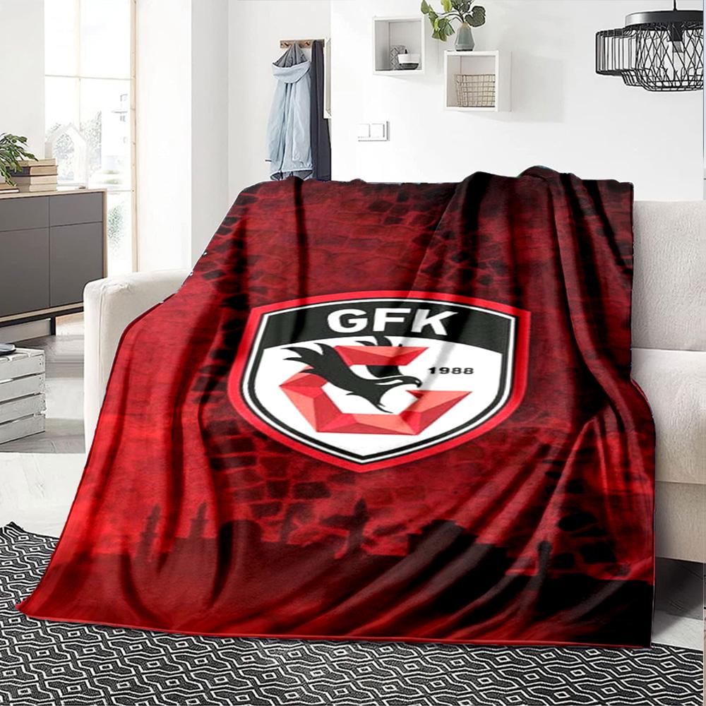 Gaziantep FK Print Flannel Blanket High Quality Warm Comfortable Cover for All Seasons Perfect for Gifts Home Decor