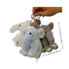Soft Elephant Keyring Cute Cartoon Animal Bag Pendant Trinket Plush Stuffed Keychain  Kids