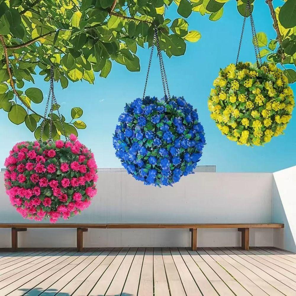 Decorative Lights Grass Ball Green Plant Fake Grass Outdoor Artificial Flower Balls Wedding Decor