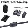 1Pcs Ferrite Core Anti-interference Magnetic Ring EMI RFI Choke Clip Cable Filter