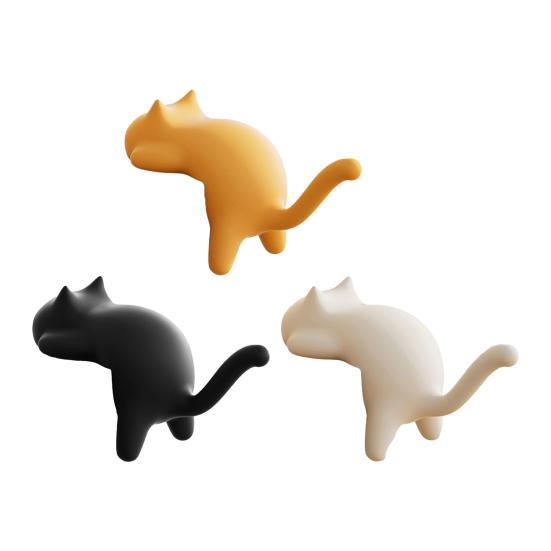 Милые Крючки-Зажимы для Края Стола Кошка Без Сверления Настольный Крючок-Вешалка Крючки Котенок Настольный Органайзер Крючки для Ключей Сумок Наушников