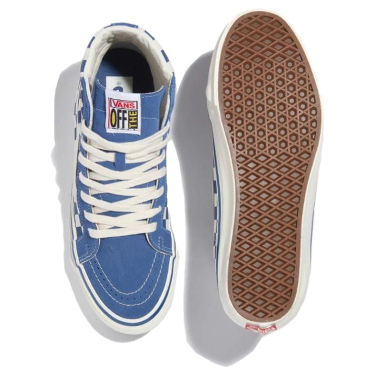 Vans Sk8 Durable Lightweight High-Top Canvas Shoes Unisex Sneakers Blue White VN000CTBMBL