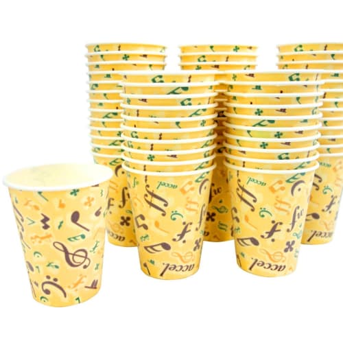 Cafe Melody Paper Cups, 7 Oz, SM-205D, Eco-Friendly Packaging, Insulated, 60 Cups (211ml)