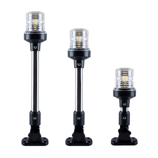 Yousheng Светодиодный кормовой огонь Водонепроницаемый IP67 Белый Складной Задний навигационный огонь для лодки Ходовой огонь для понтонов Рыбалки Бассовых Джон-лодок