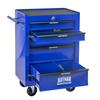 Mobile Metal Tool Cabinet with 5 Drawers, 508 mm (20 Inch), with Ball-Bearing Drawer Slides, Organizing Steel Tool Box - Black-Blue