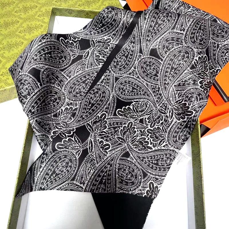 Available In All Seasons, French Double-Layer Silk Strip Scarf, Elegant Temperament, Gift-Giving Mulberry Silk Silk Scarf, Scarf For Women