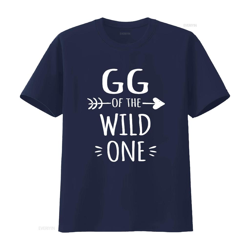 GG Of The Wild One Забавная футболка на 1-й день рождения Черная 2XL Винтажная стираная дизайнерская одежда Унисекс Топ для повседневной носки