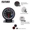 CNSPEED 60MM Вольтметр Датчик температуры воды Датчик температуры масла Датчик давления наддува Турбо Датчик давления масла Датчик температуры выхлопных газов EGT/EXT Вакуумметр
