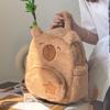 Осень Зима Милый Плюшевый Рюкзак Капибара для Женщин 2024 Новый Студенческий Рюкзак для Поездок Нишевый Универсальный Рюкзак