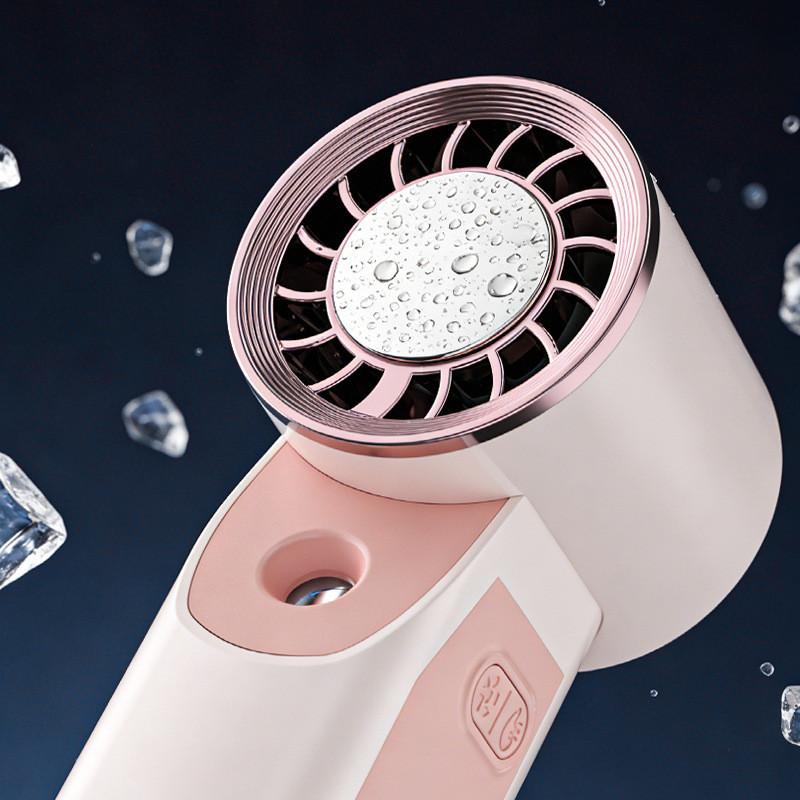 Mini Handheld Fan With Rechargeable Battery And Spray For Outdoor Activities