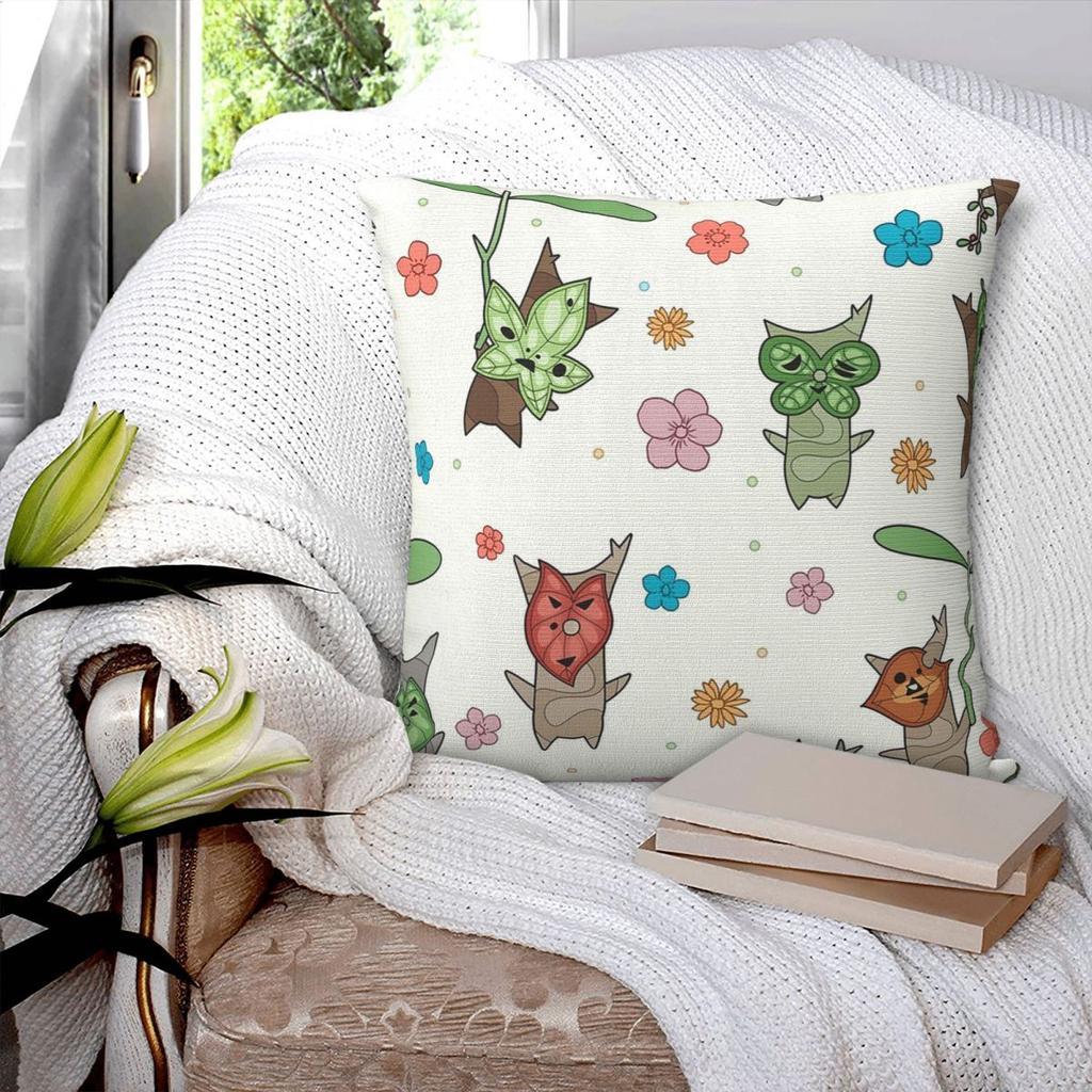 Korok Pattern Square Pillowcase Pillow Cover Polyester Cushion Zip Decorative Comfort Throw Pillow for Home Car