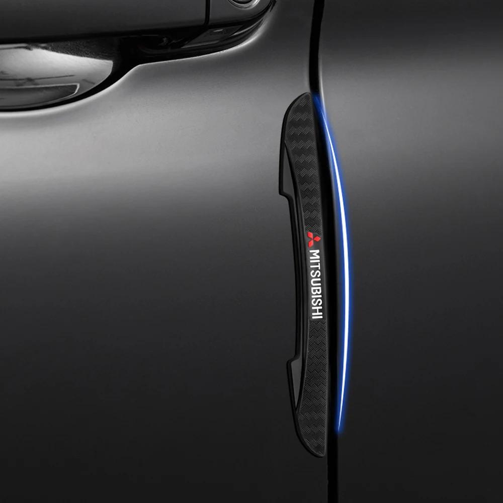 4PCS Car Door Side Edge Anti-Collision Bumper Strip Sticker for Mitsubishi Lancer Outlander ASX Ralliart