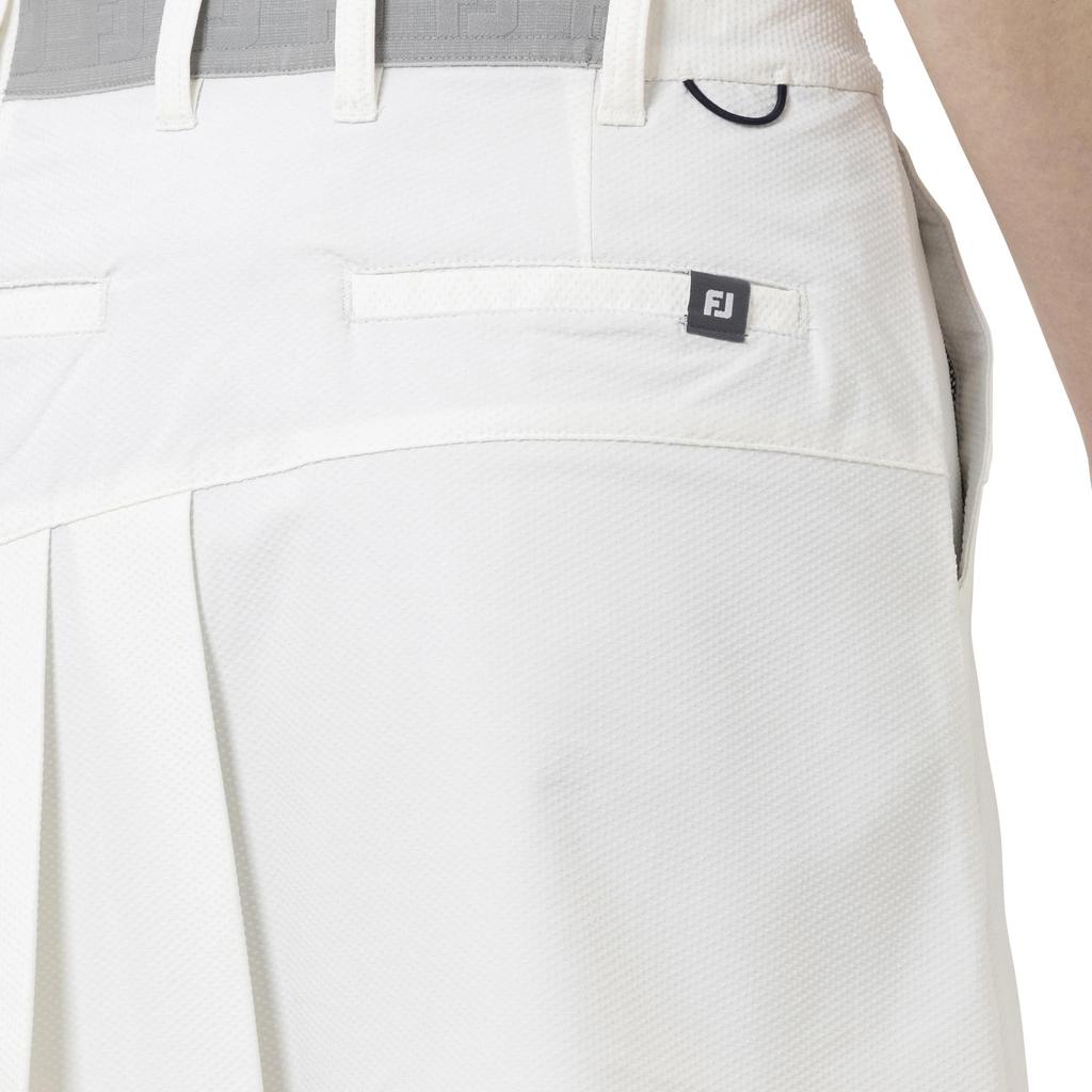 FootJoy Golf Dot Touch Half Pleated Size Skirt, Skirt, White, Women's, Small, FJW-S25-P06, 34912-S