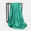 HUISHI Satin Scarf Solid Colors Neckerchief Hijab Scarf For Women Silk Satin Headband Hair Scarves 90cm Square Shawls For Lady