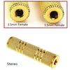 3,5 мм гнездо на 3,5 мм гнездо 3,5 мм разъем-переходник Позолоченный металл 3,5 мм стерео переходник гнездо 3,5 мм разъем штекер аудио
