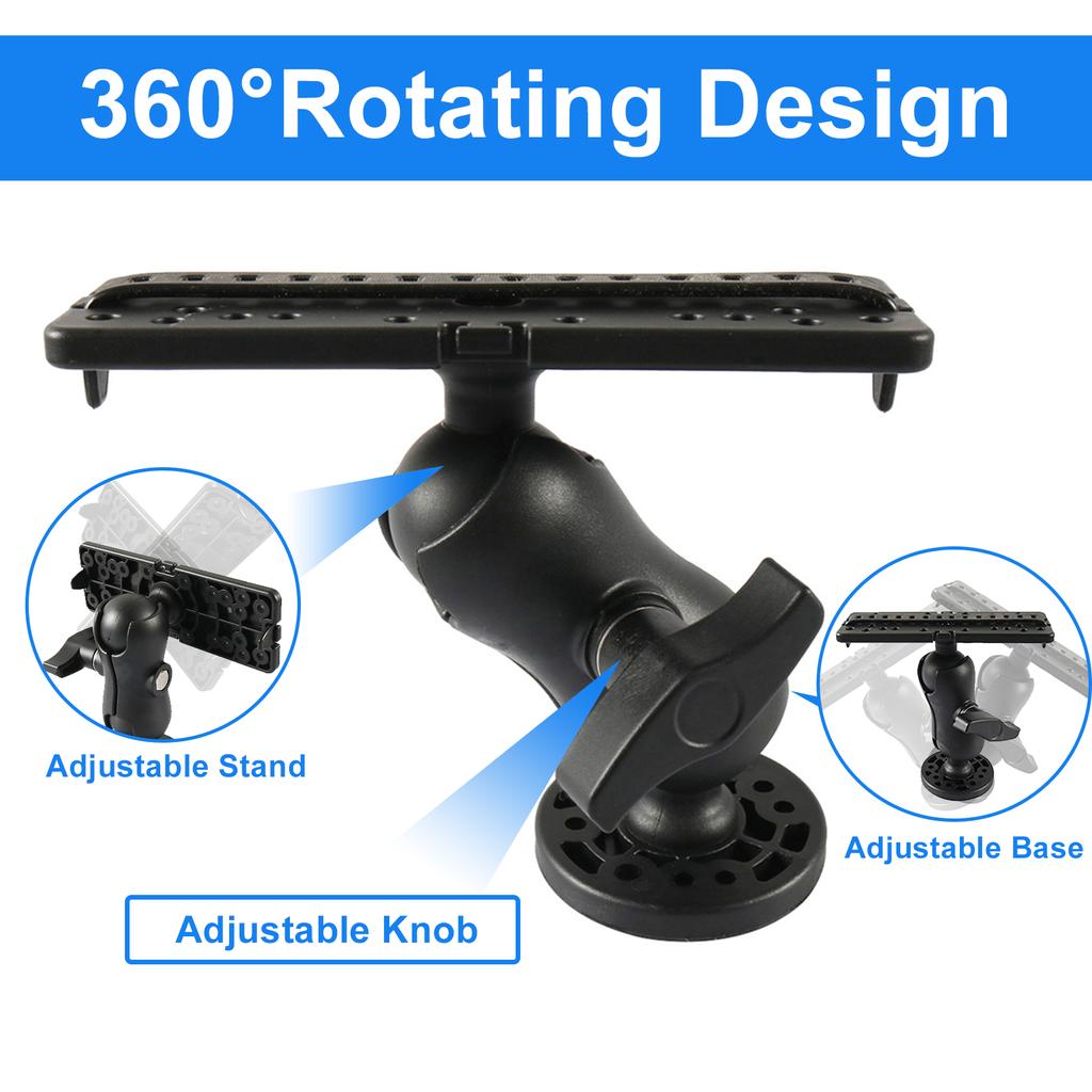 Основание для крепления эхолота, вращающееся на 360 градусов регулируемое крепление для стойки эхолота для лодки, каноэ