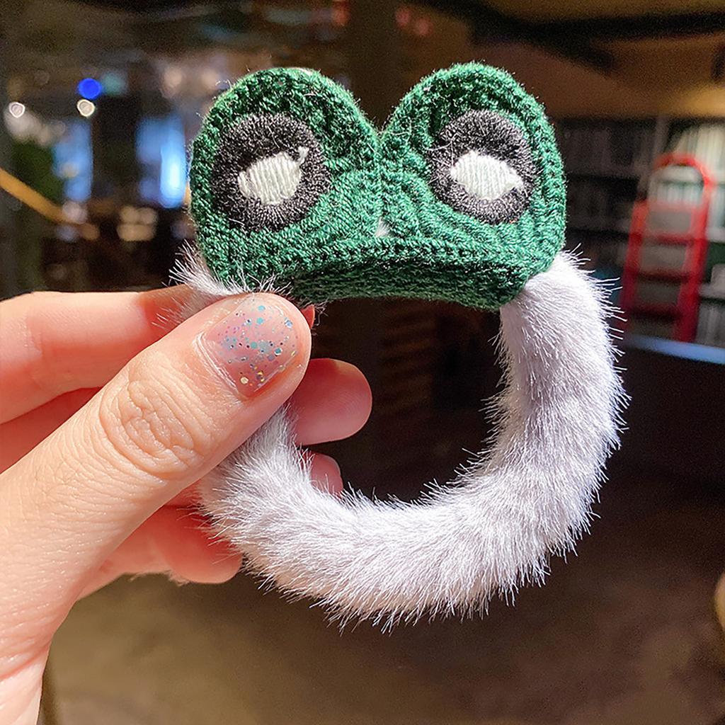 Женская модная плюшевая повязка для волос, милый вязаный галстук для волос, веревка для головы, кобура с хвостиком