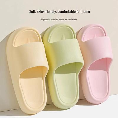 Женские и мужские домашние тапочки с нескользящей подошвой для помещений, мягкая толстая подошва из ЭВА для лета, гостиной.