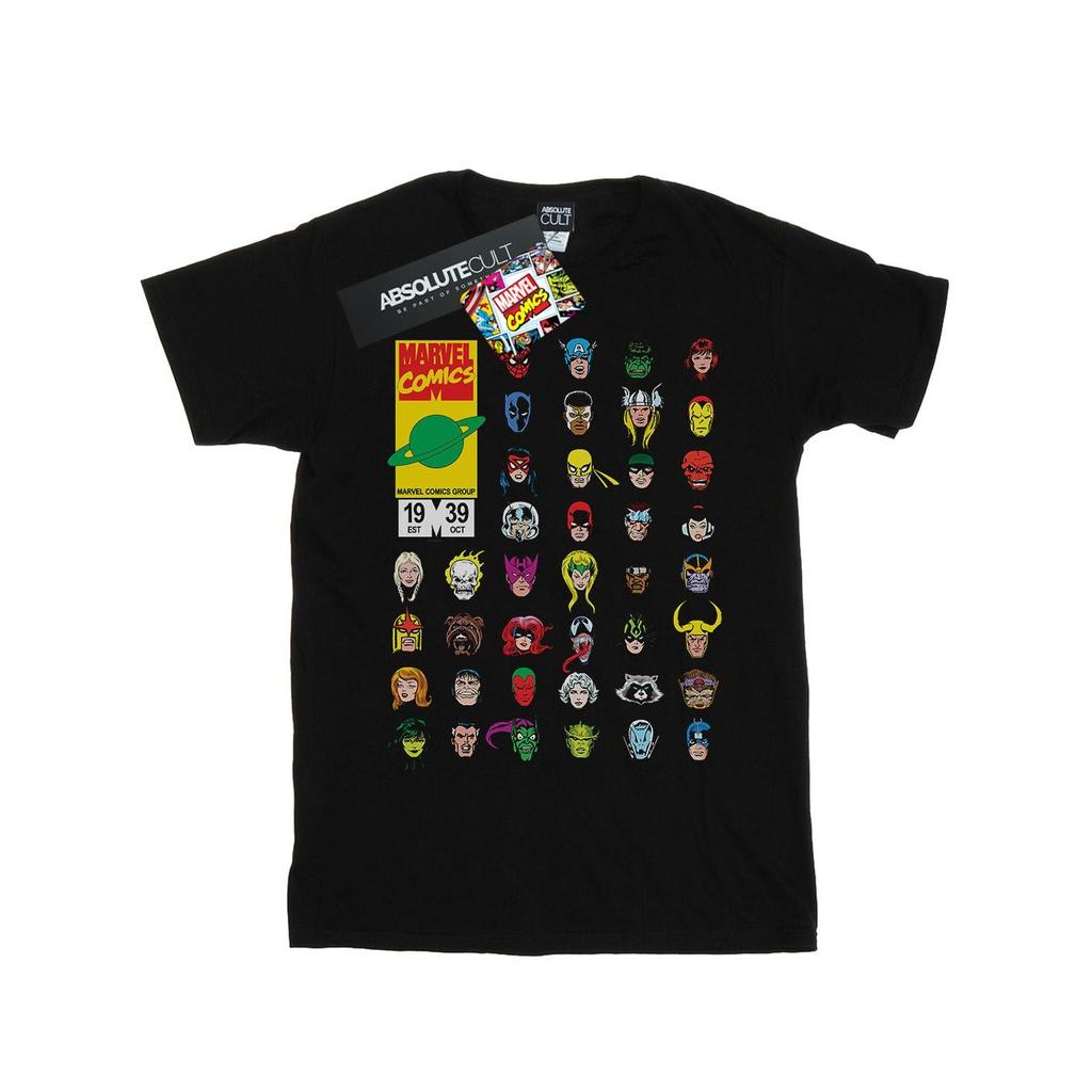 Marvel Mens Marvel Comics Heads Cover T-Shirt
