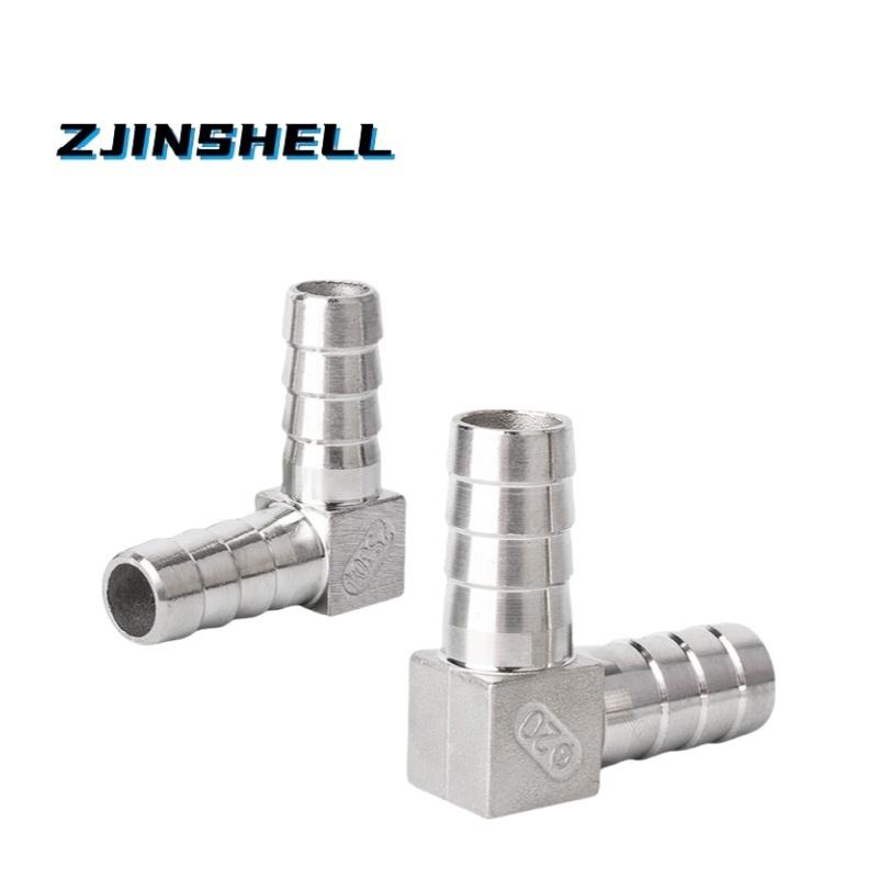 Hose Barb 304 Stainless Steel Hose Tail Barb Connectors 6mm 8mm 10mm 12mm L Elbow Pipe Fitting Pagoda Tail Barb Connector