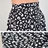 IHUASU Весенне-летняя женская юбка с разрезом на половину тела из леопардового шифона с завышенной талией и застежкой-молнией, юбка средней длины