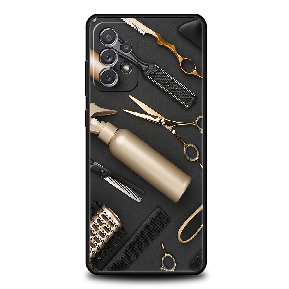Парикмахерская Инструменты парикмахера Чехол для телефона Для Samsung A15 A13 A51 A71 A41 A31 A21S A03S A05 A35 A55 A23 A25 A33 A53 A73 5G Чехол