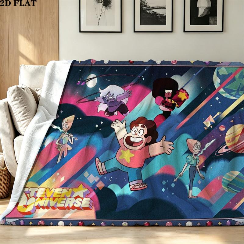 Steven Universo Print Flannel Blanket High Quality Warm Comfortable Cover for All Seasons Perfect for Gifts Home Decor