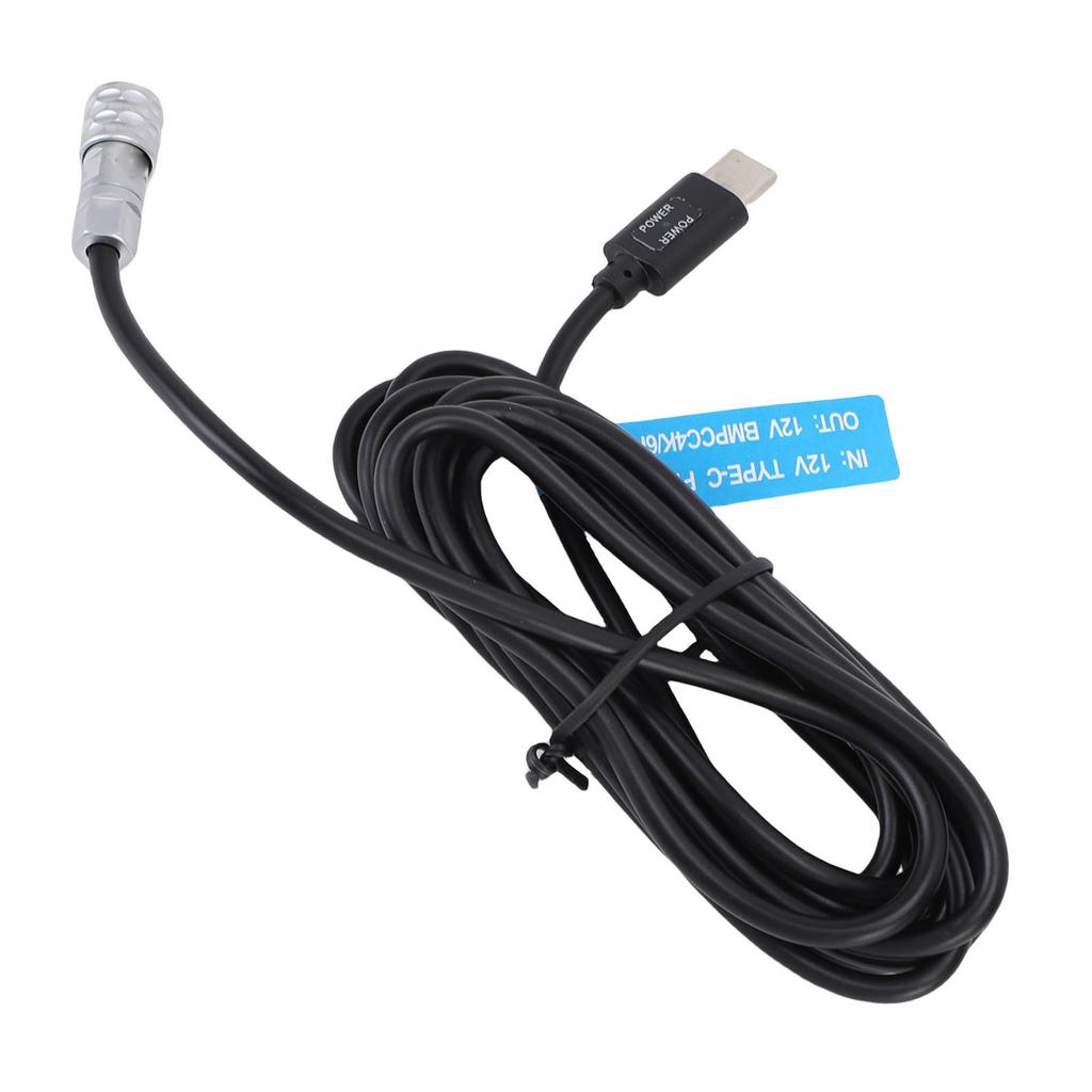 Кабель питания Type C Подходит для кинокамер BMPCC 4K 6K Длина 200 см Кабель питания USB C на 2-контактный разъем-мама