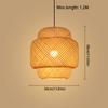 Woven Rattan Pendant Lamp Braided Wicker Chandelier Home Decor Ceiling Light  Restaurant