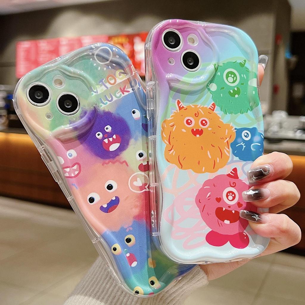 Cute Silicone Case for Xiaomi Redmi Note 12 11 10 Pro Vivo V23E V27 V25 Oppo A78 A58 A38 Infinix Hot 30i 40i Funda Ghost Monster Cover Soft TPU Bumper