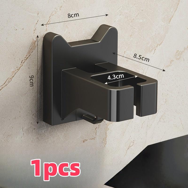 Настенный держатель для фена, полки для ванной комнаты, самоклеящаяся полка для хранения без сверления, органайзер для инструментов для фена, белый, черный